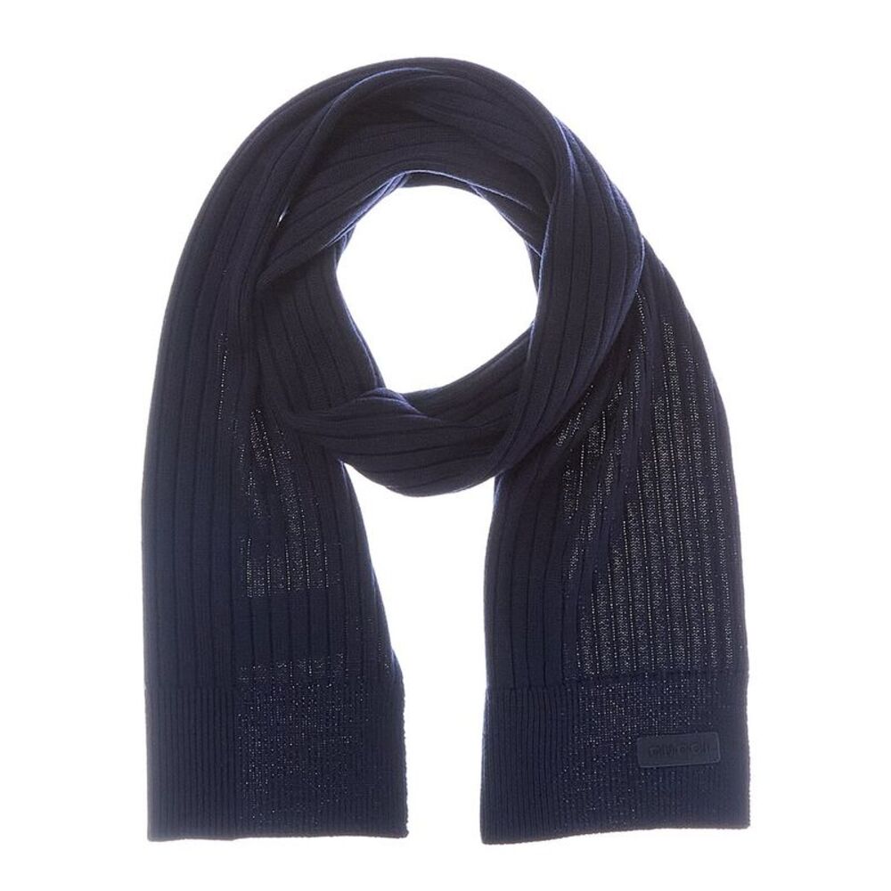 Gucci Knit Wool Scarf, Blue